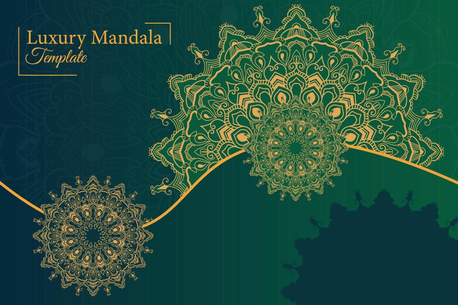 Luxury mandala background design vector