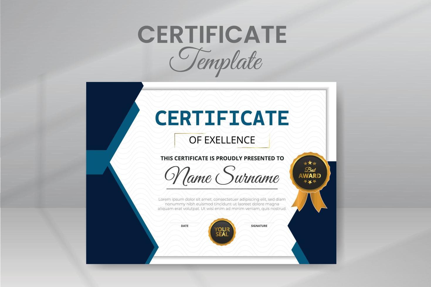 Modern Certificate Template vector