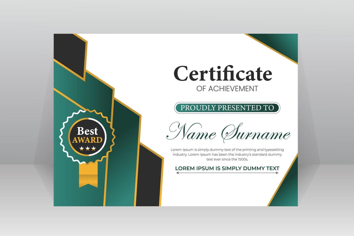 Modern Certificate Template vector