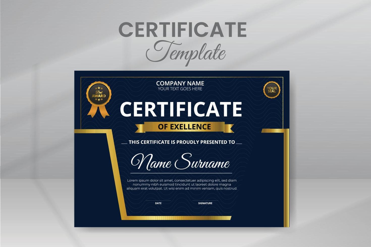 Modern Certificate Template vector