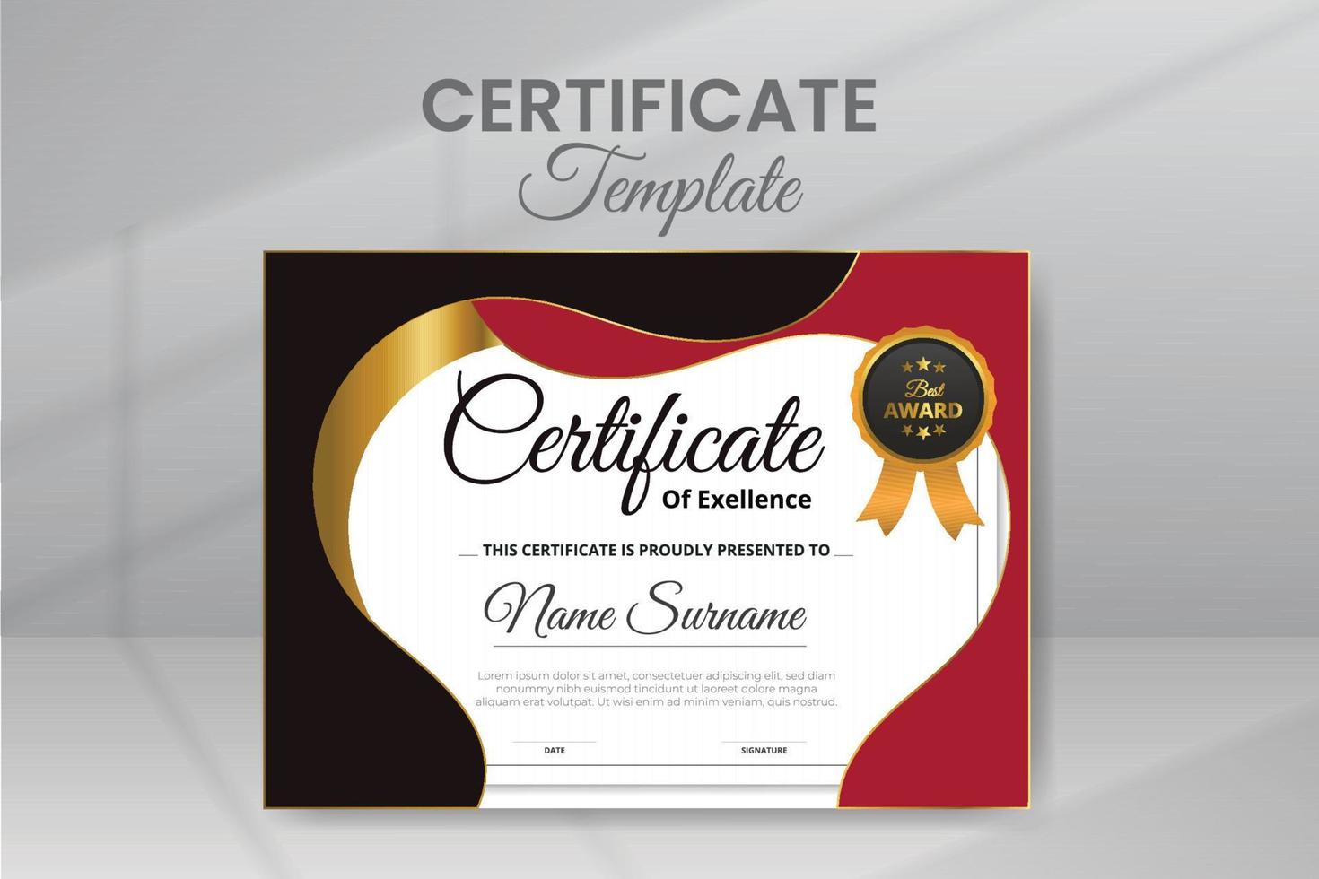 Modern Certificate Template vector