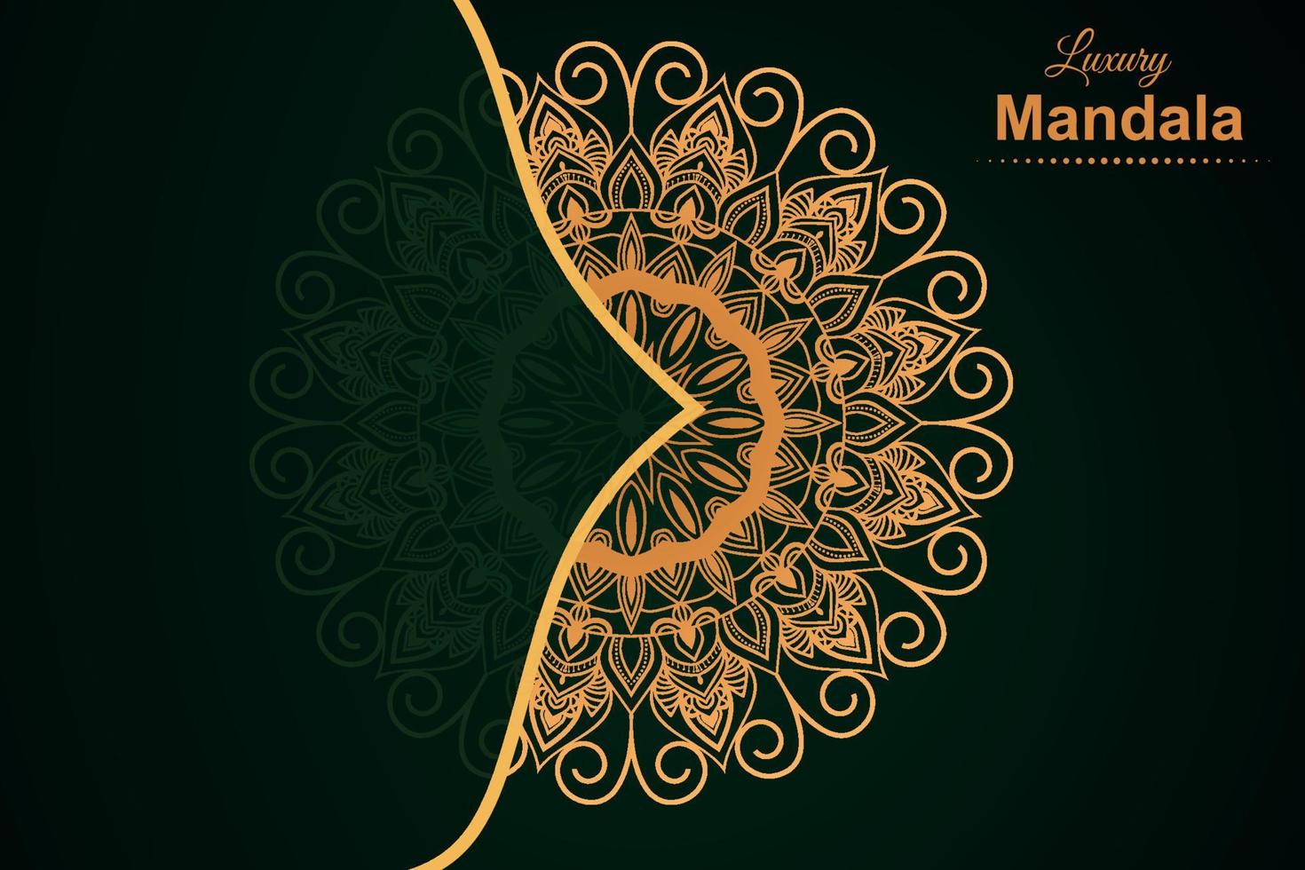 Luxury mandala background design vector