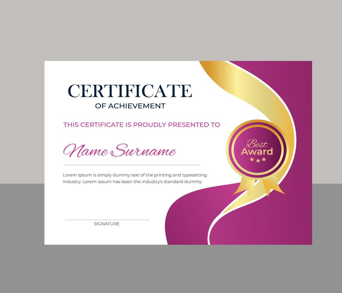 Modern Certificate Template vector