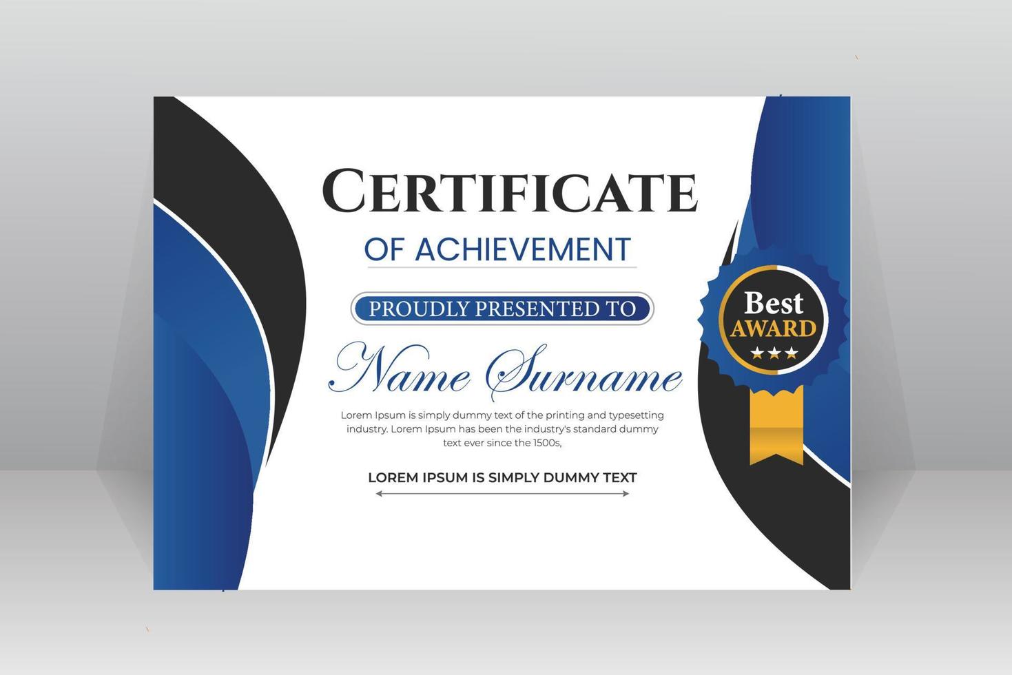 Modern Certificate Template vector