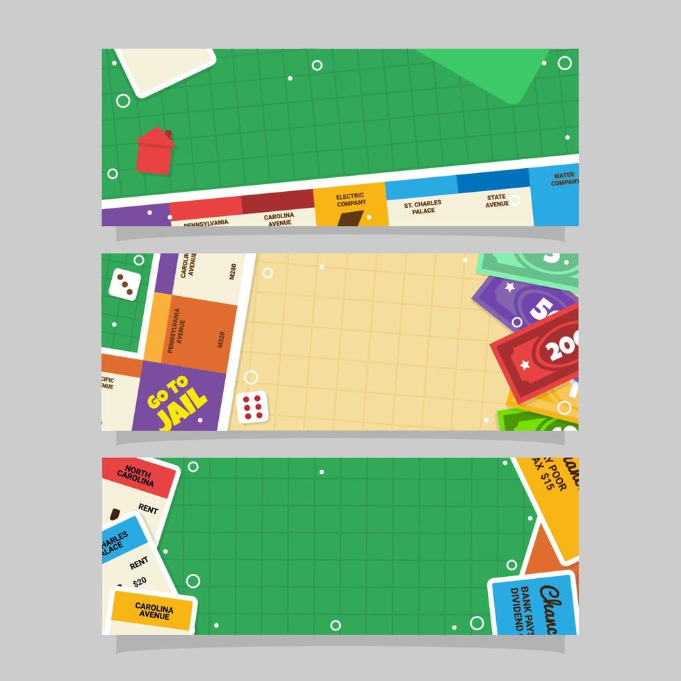 Board Game Inspired Banner Template vector