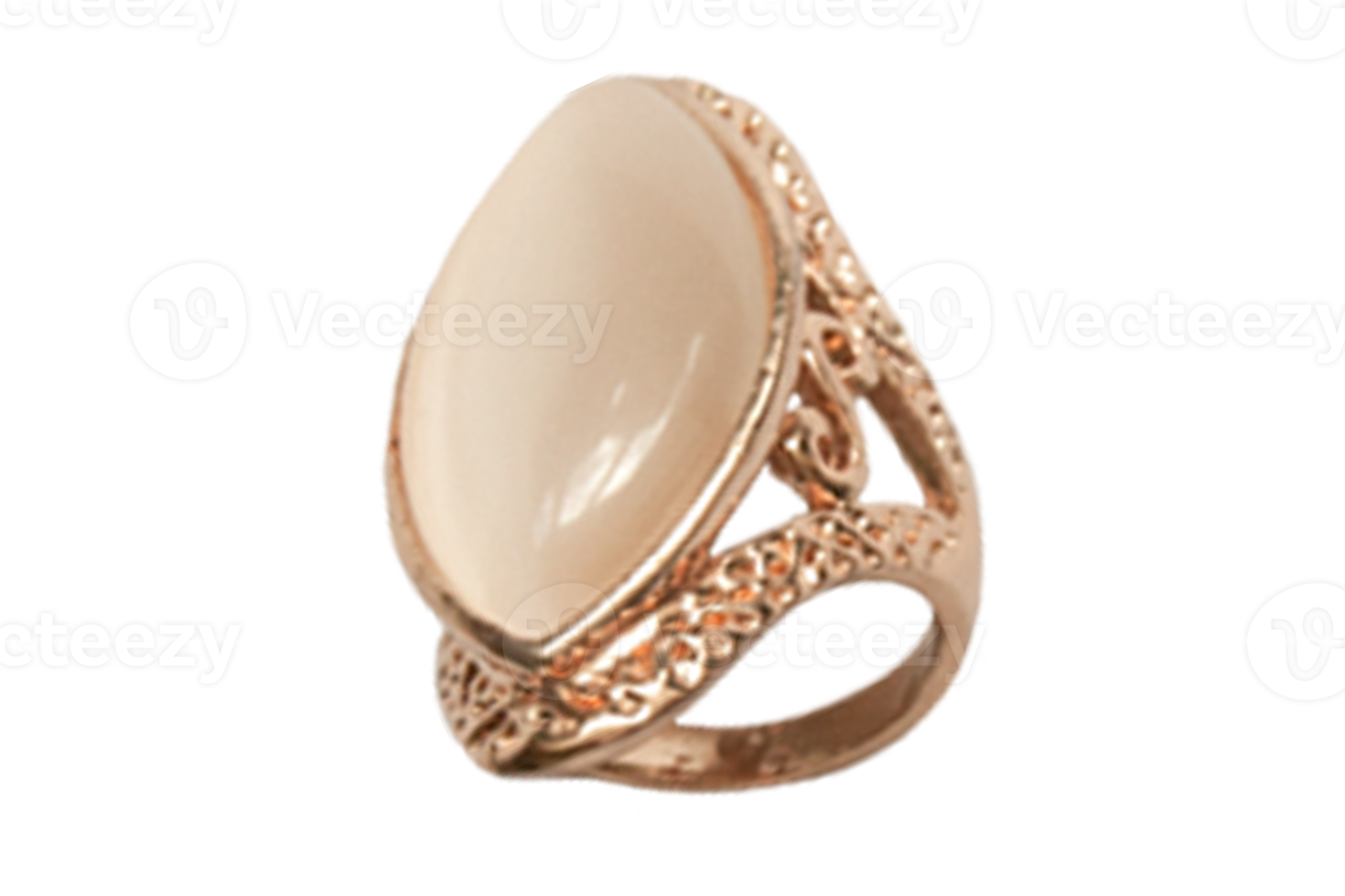 Gold ring with gem isolated on a transparent background png