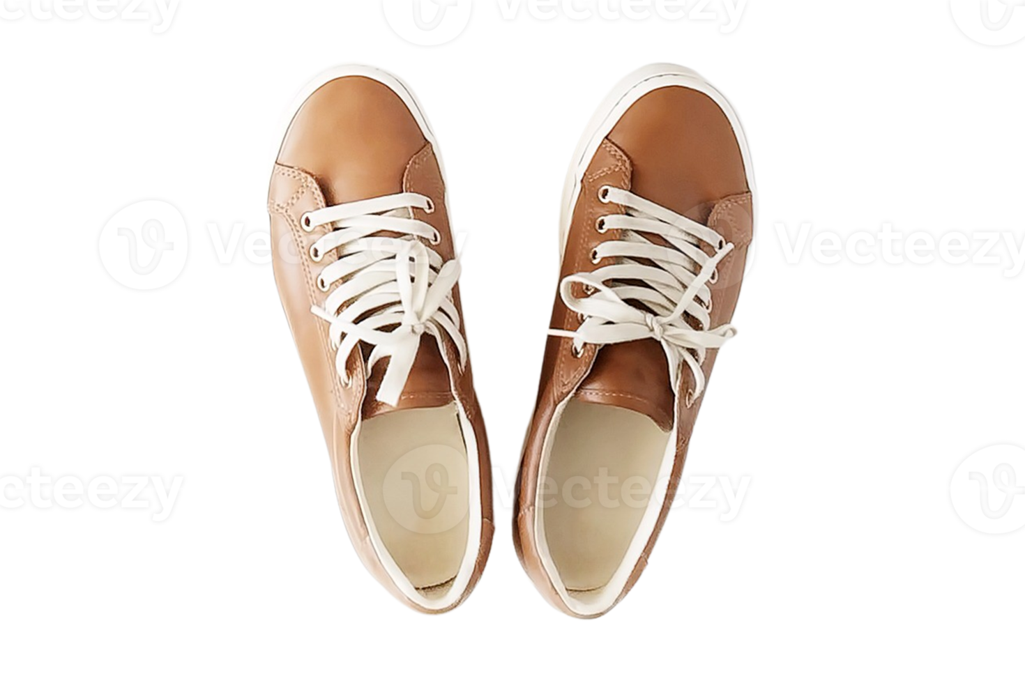 Brown shoes isolated on a transparent background png