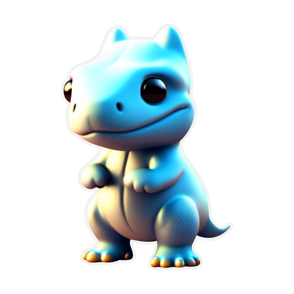 3d Cute dinosaur character PNG Transparent