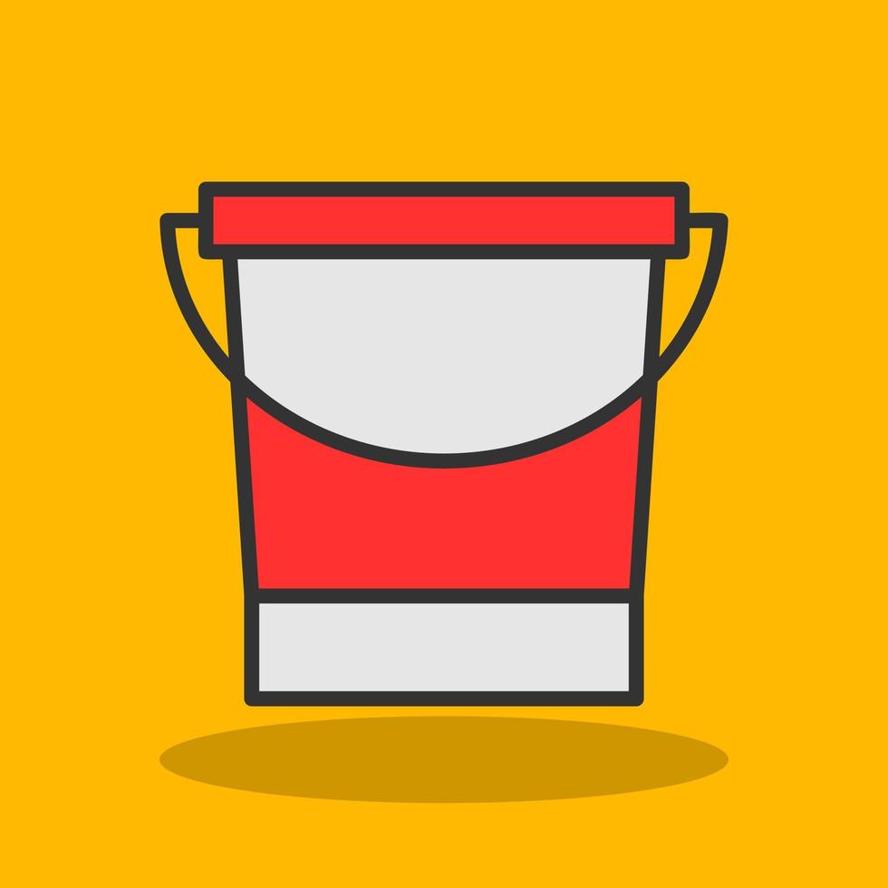 Water Bucket Vector Icon Design
