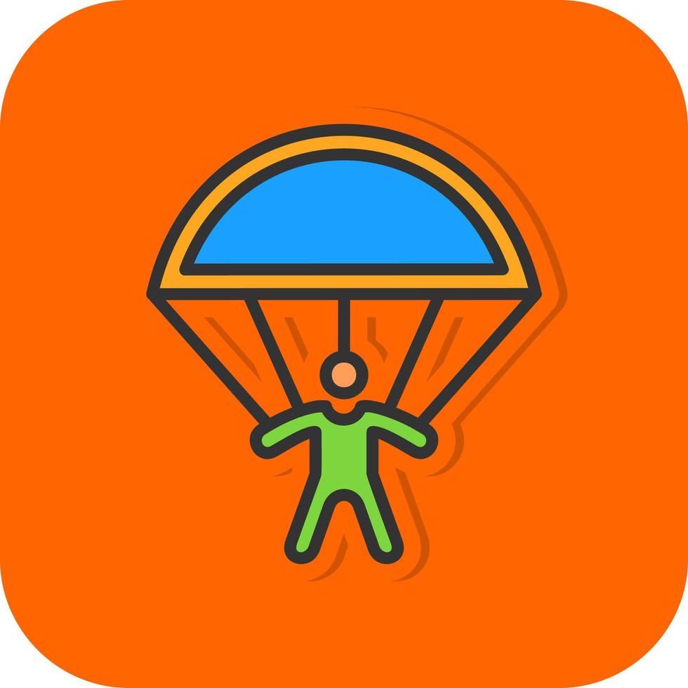 Skydiving Vector Icon Design