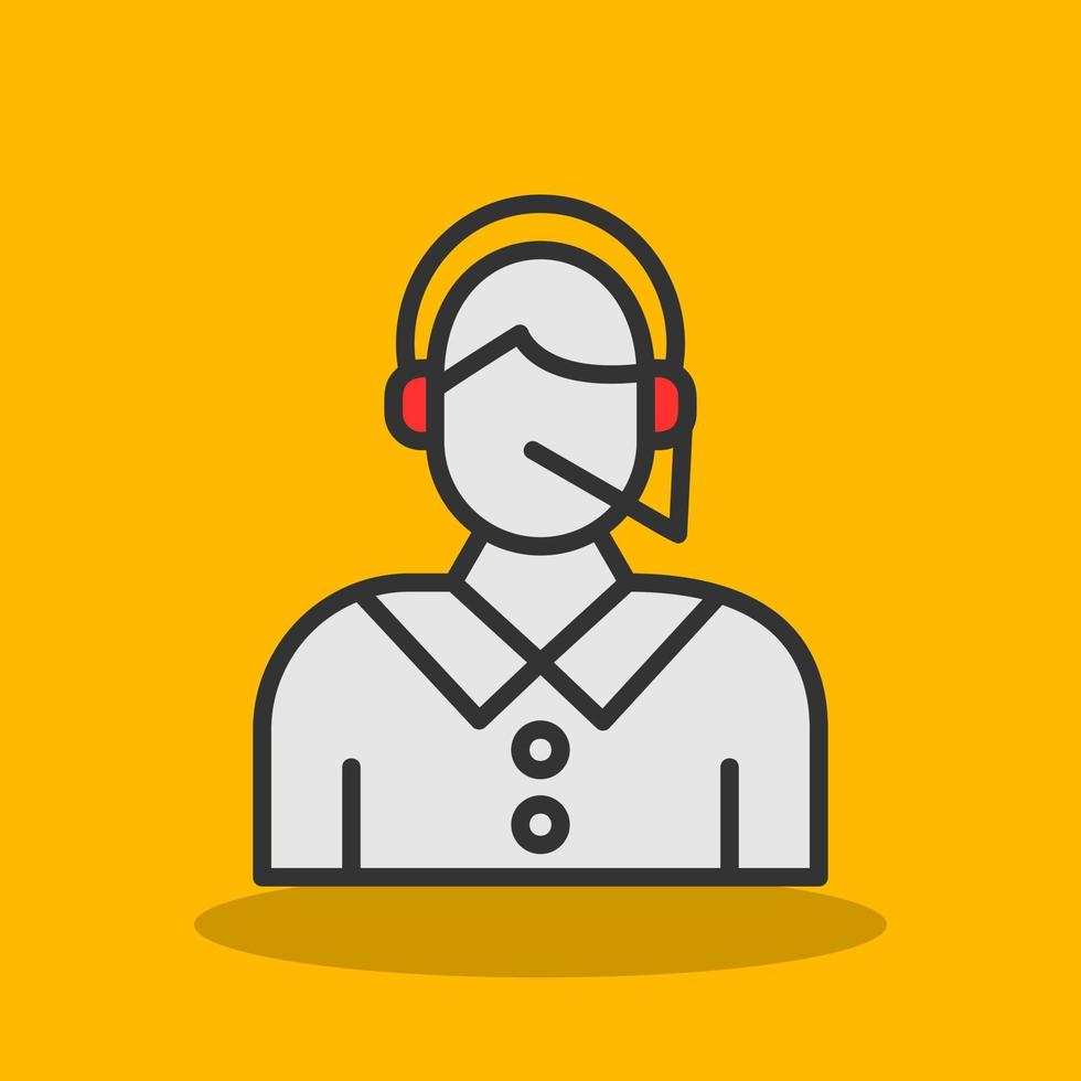 Call Center Agent Vector Icon Design