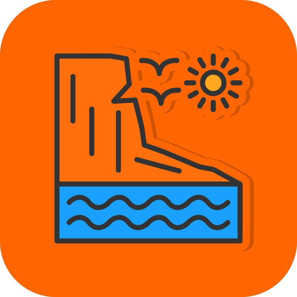 Cliff Vector Icon Design