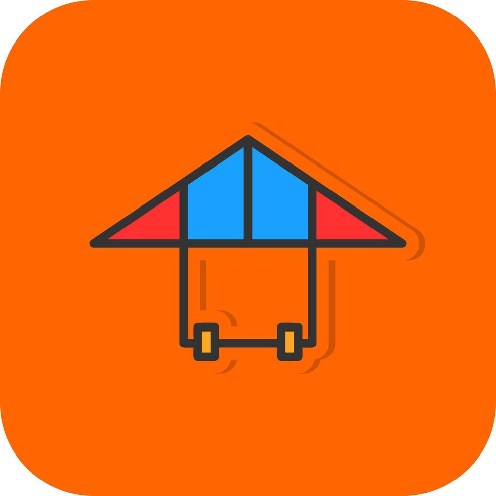 Hang Gliding Vector Icon Design