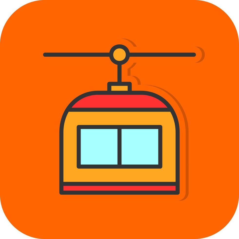 Chairlift Vector Icon Design