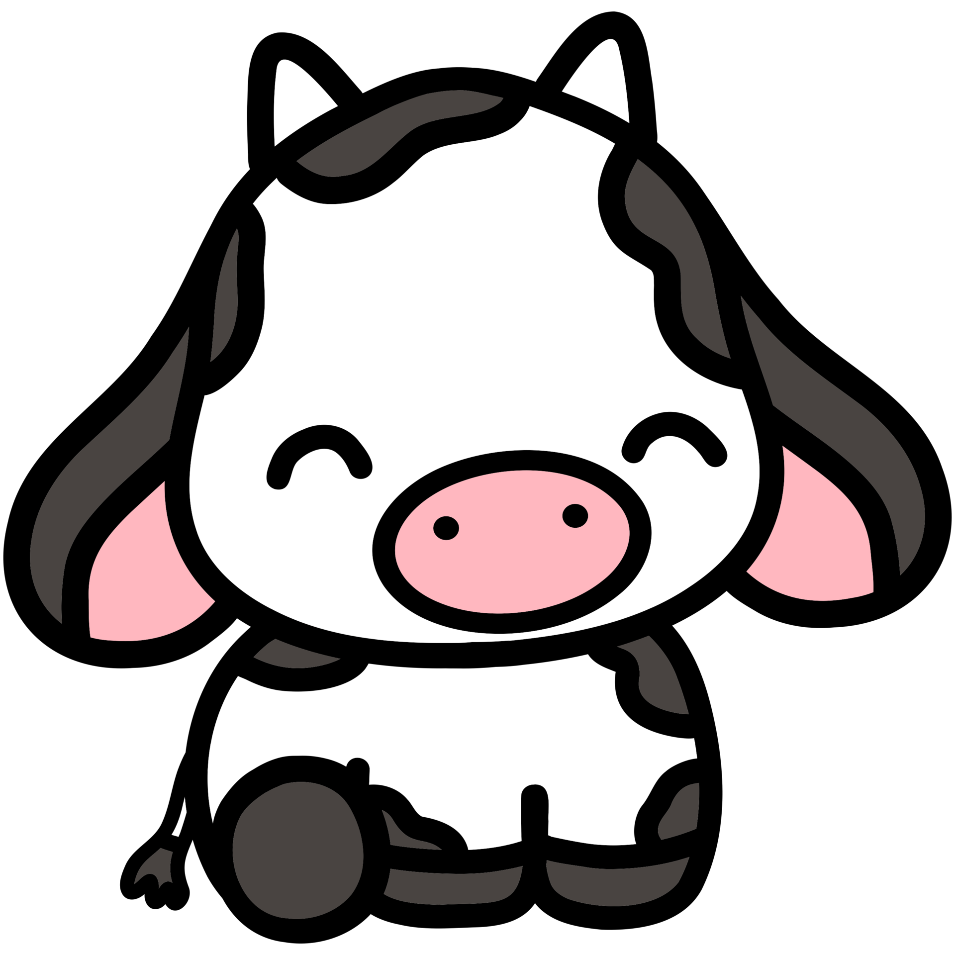 Cute cow, cow illustration, baby cow, animal illustration 21276732 PNG