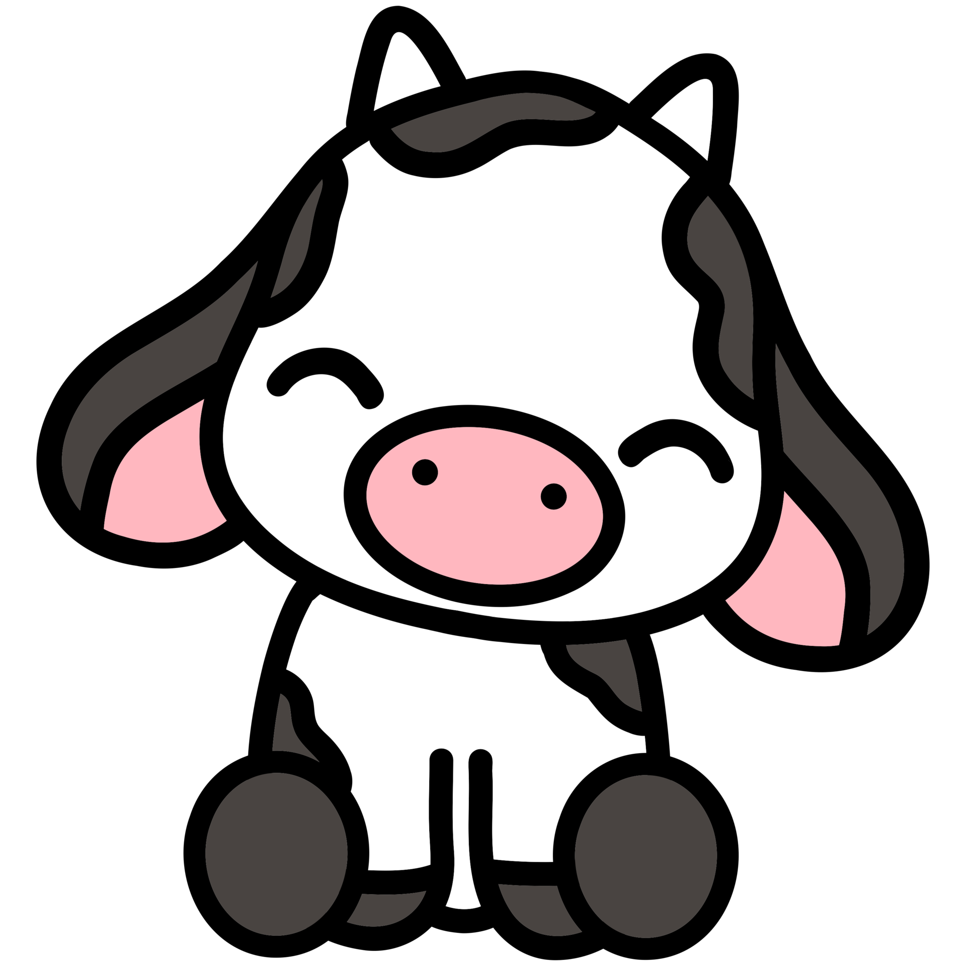 Free Cute cow, cow illustration, baby cow, animal illustration 21276734 ...