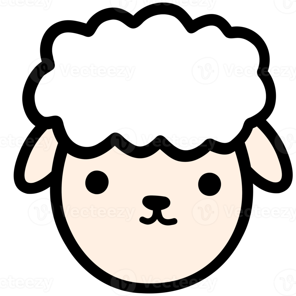 cute sheep, goat, sheep illustration, animal, animal illustration png