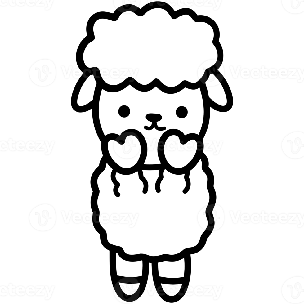 cute sheep, goat, sheep illustration, animal, animal illustration png