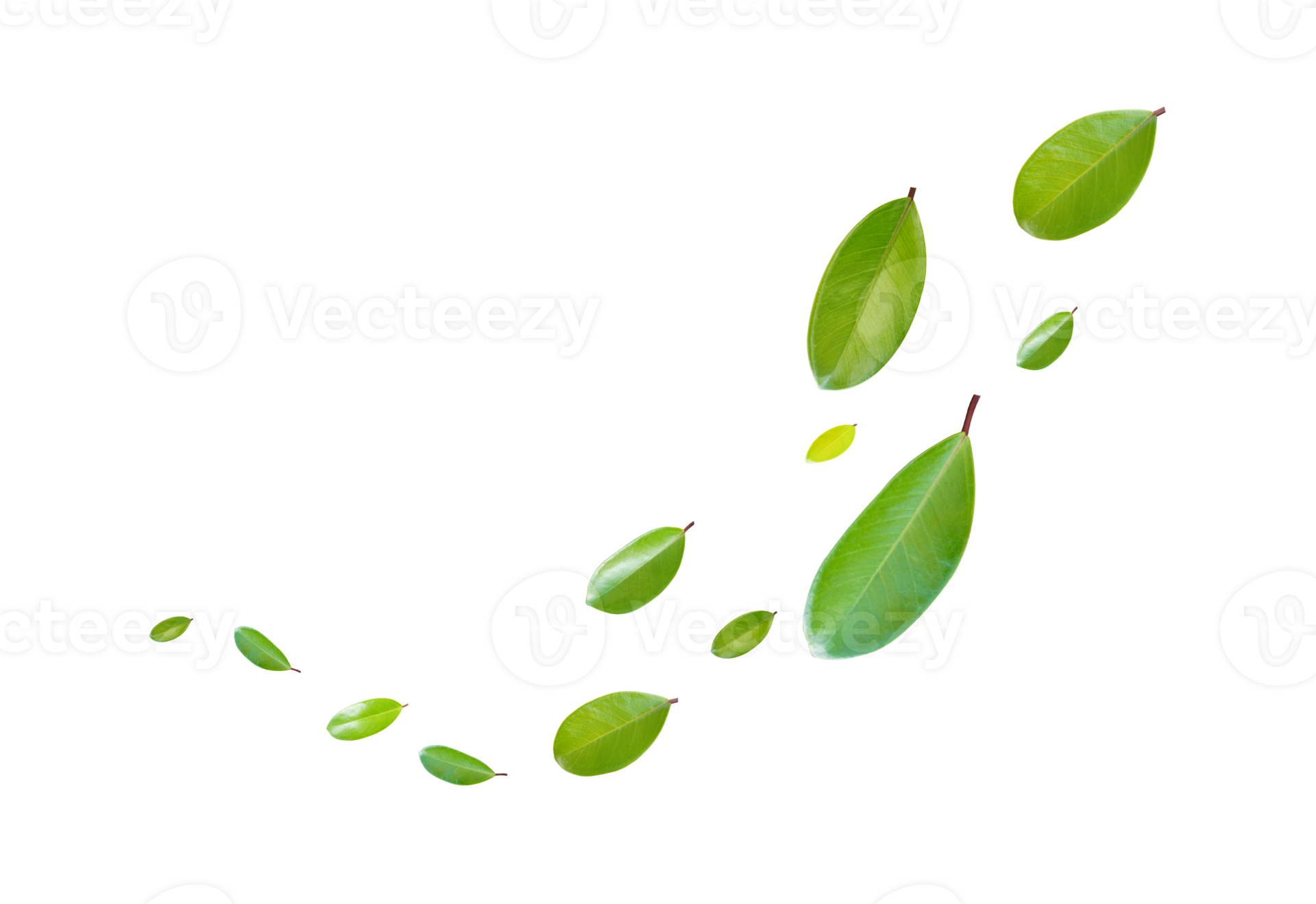 Green Floating Leaves Flying Leaves Green Leaf Dancing, Air Purifier