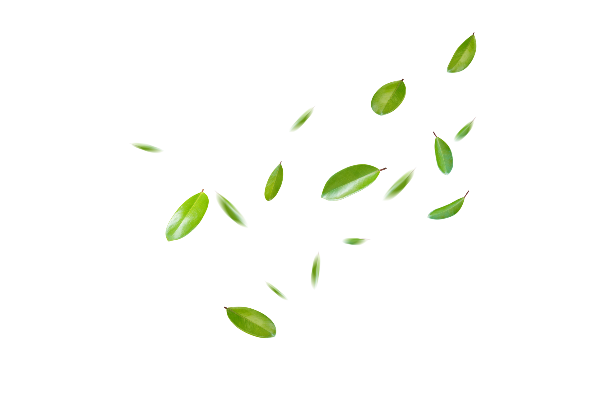 Green Floating Leaves Flying Leaves Green Leaf Dancing, Air Purifier