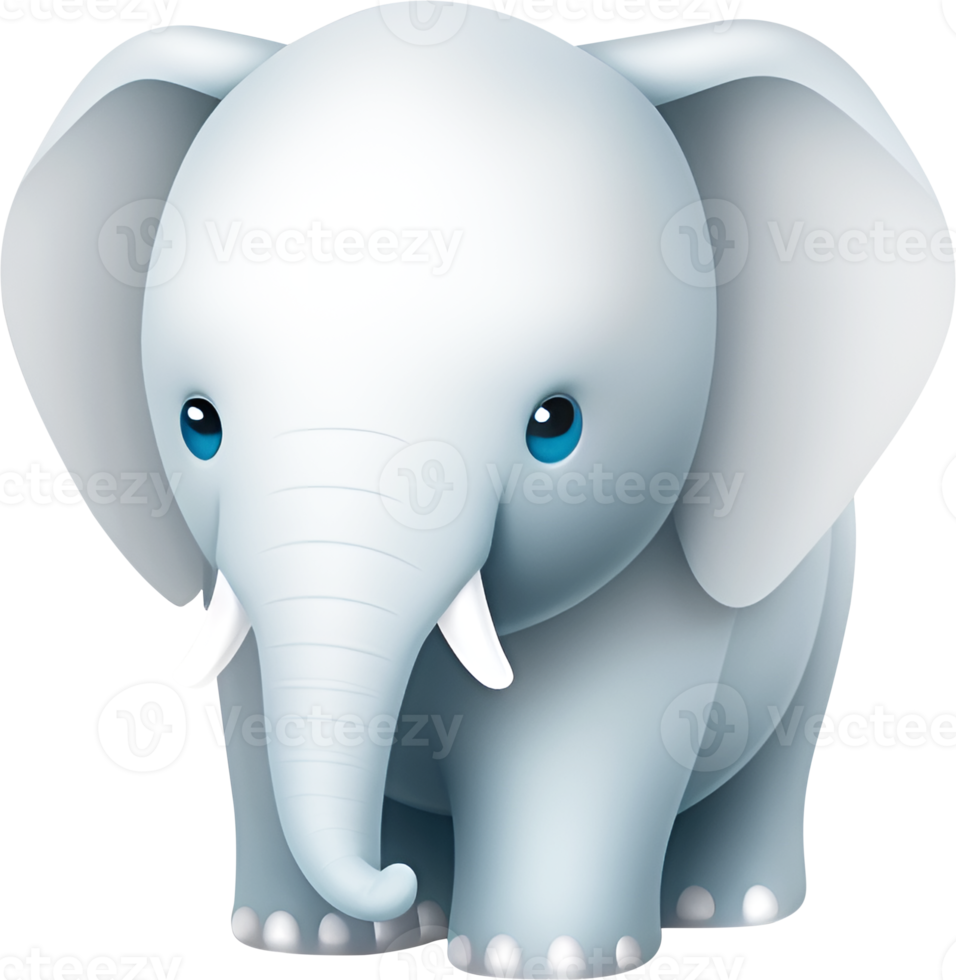 Elephant cartoon icon illustration. png