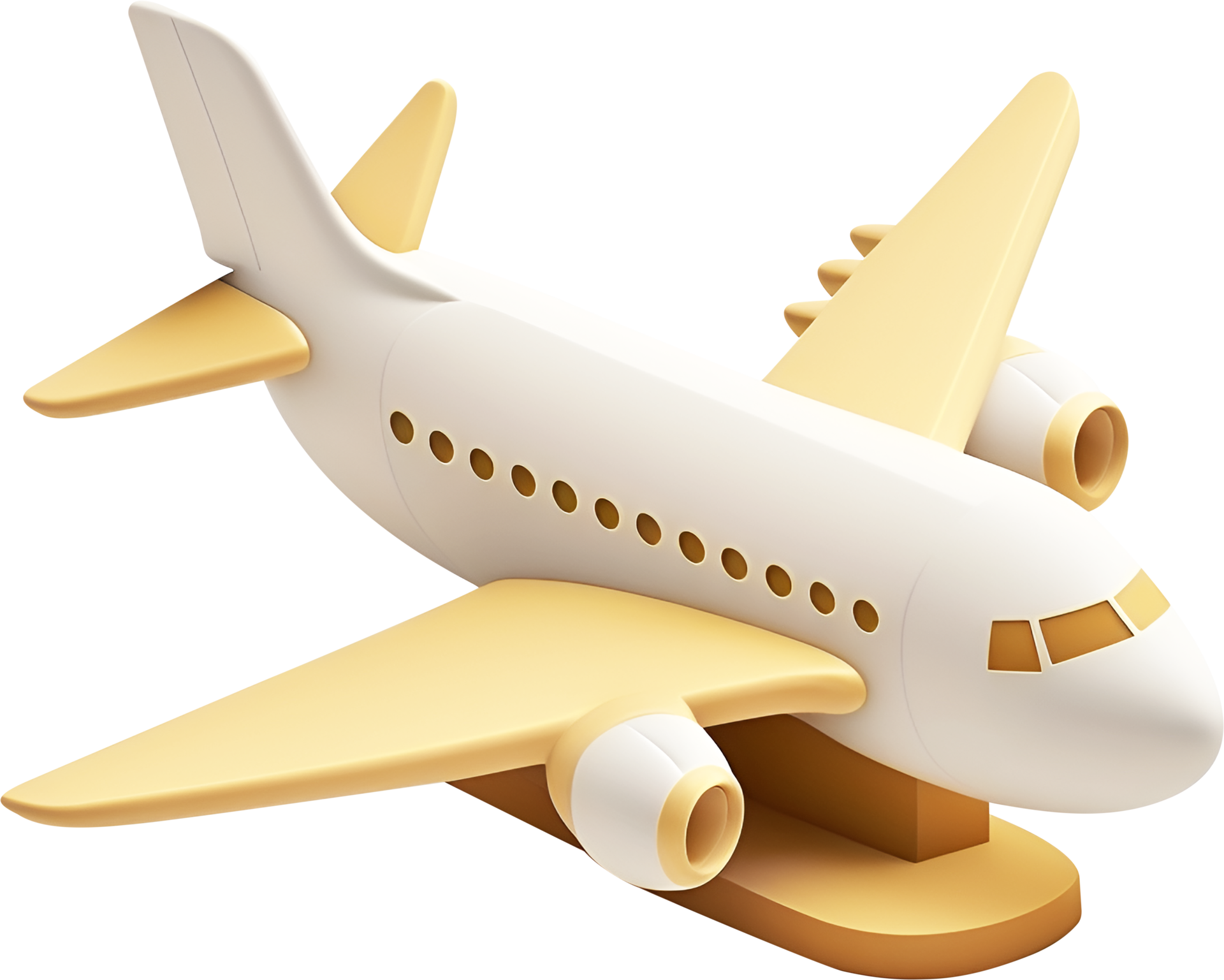 3D airplane icon for transport and travel on vacation. 21276803 PNG