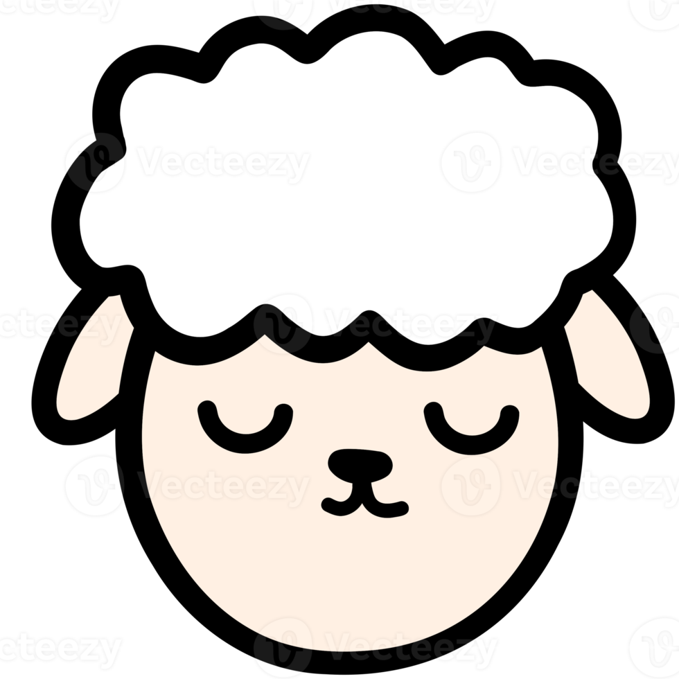 cute sheep, goat, sheep illustration, animal, animal illustration png