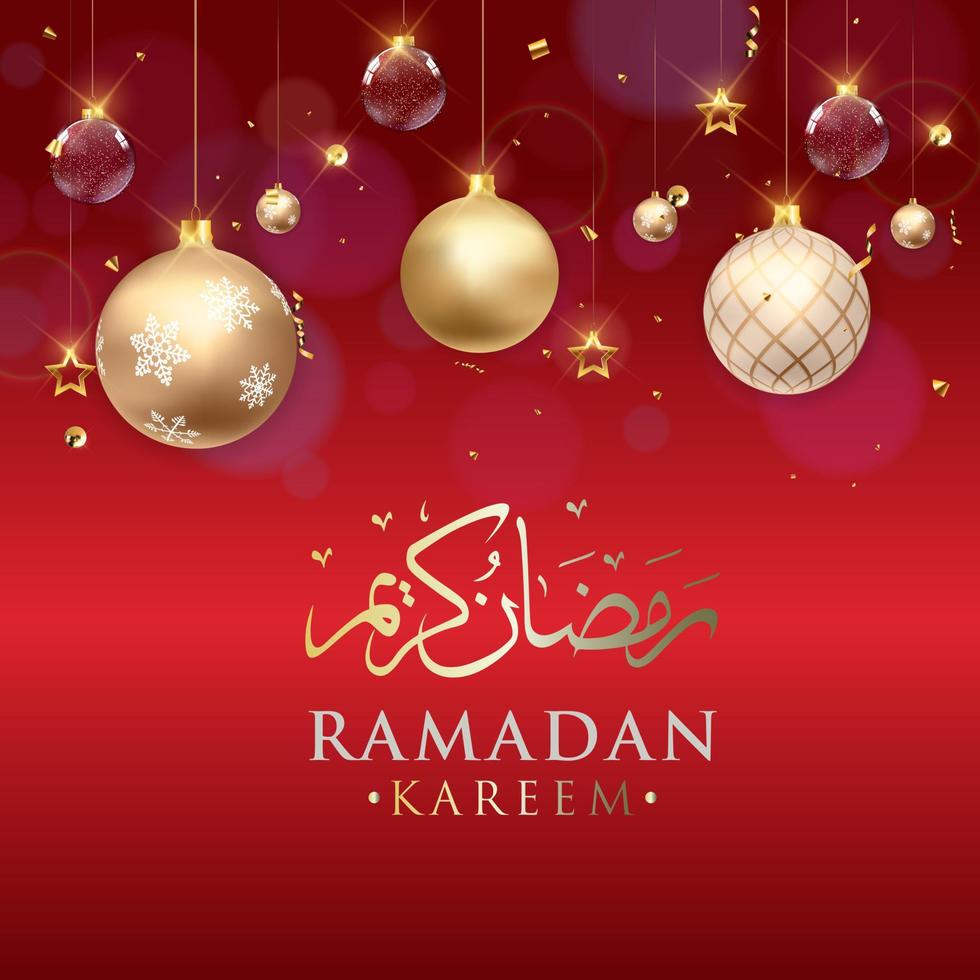 Ramadan kareem islamic arabic reed luxury background vector