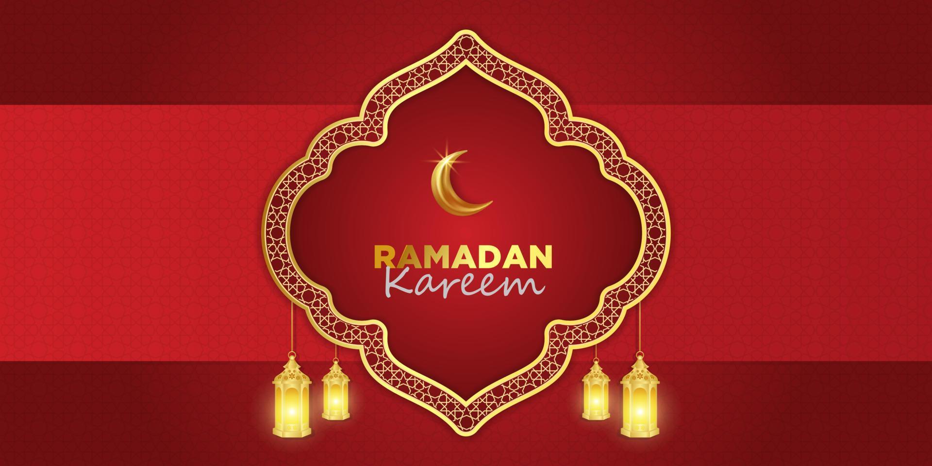 Ramadan Kareem Greeting Islamic Illustration background vector design