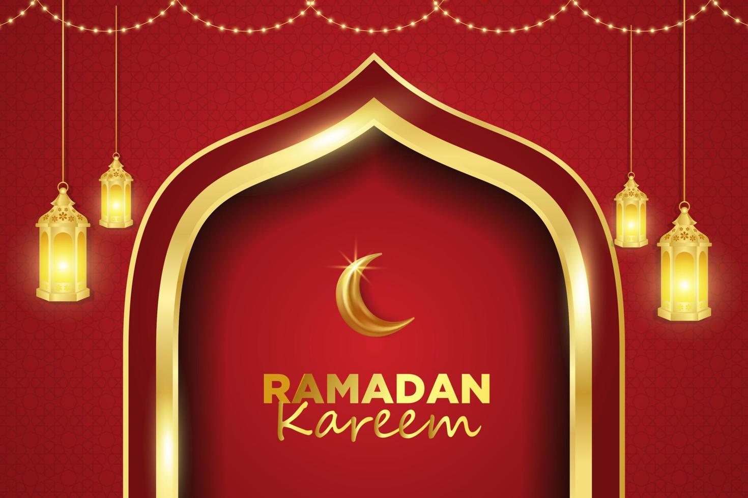 Ramadán kareem islámico antecedentes y bandera ilustración vector