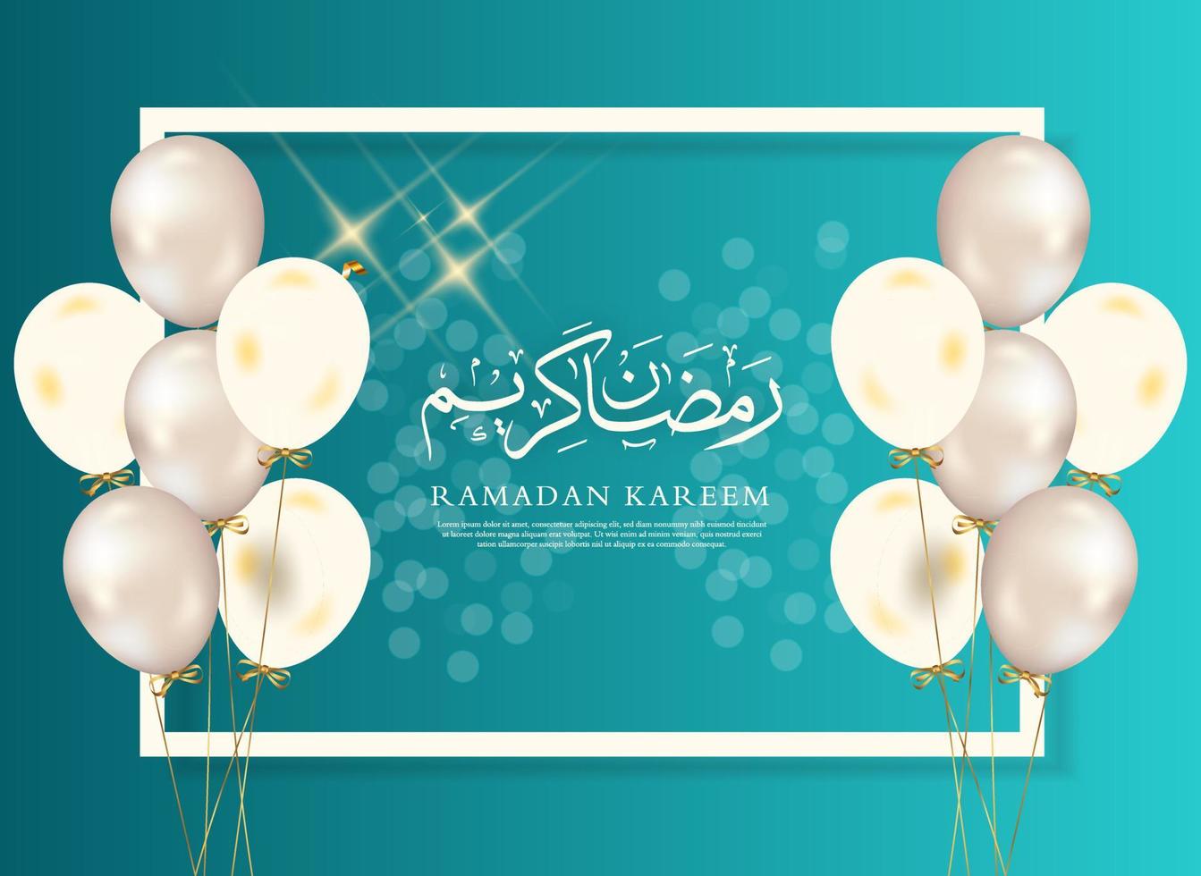 realistic luxury  islamic ramadan kareem design background vector