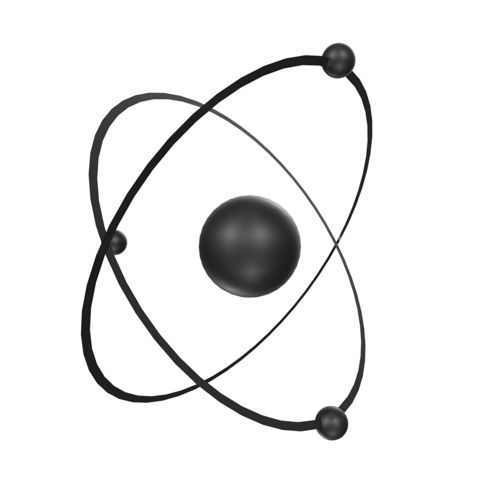 Atom isolated on transparent png