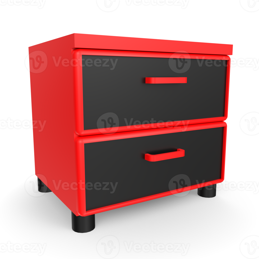 Nightstand isolated on transparent png