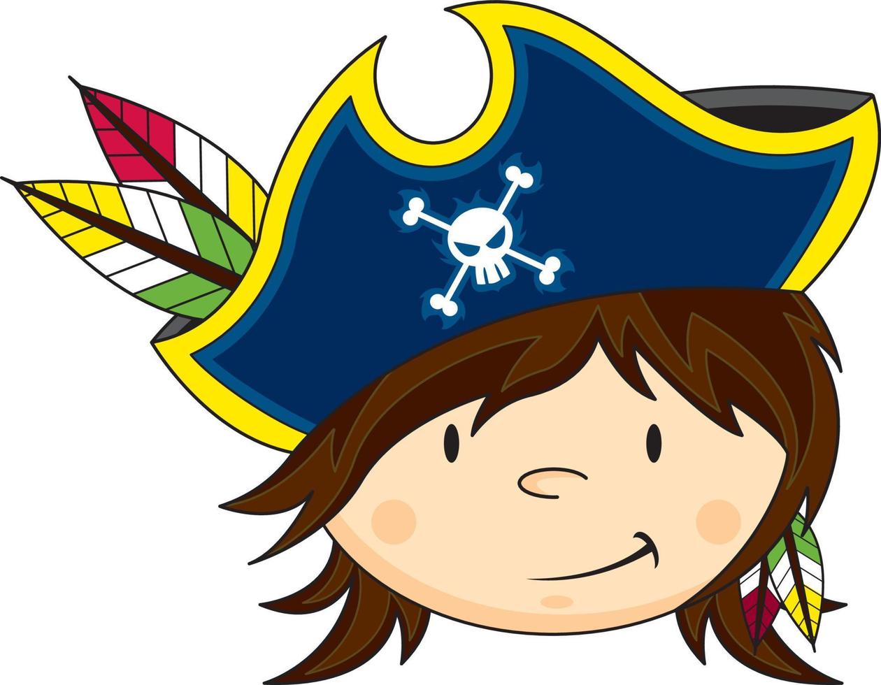 Cute Cartoon Swashbuckling Pirate Captain Character vector