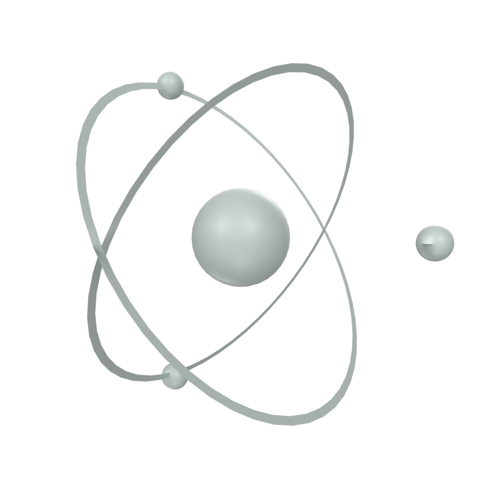 Atom isolated on transparent png