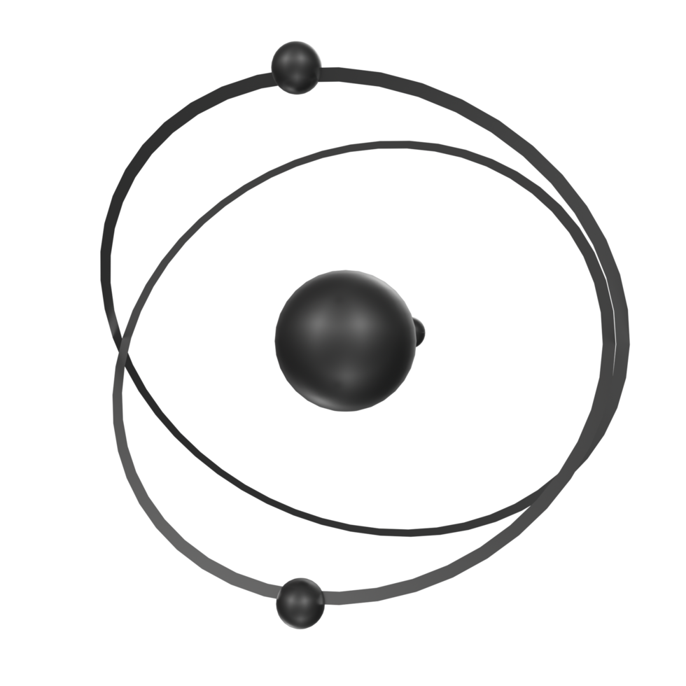 Atom isolated on transparent png