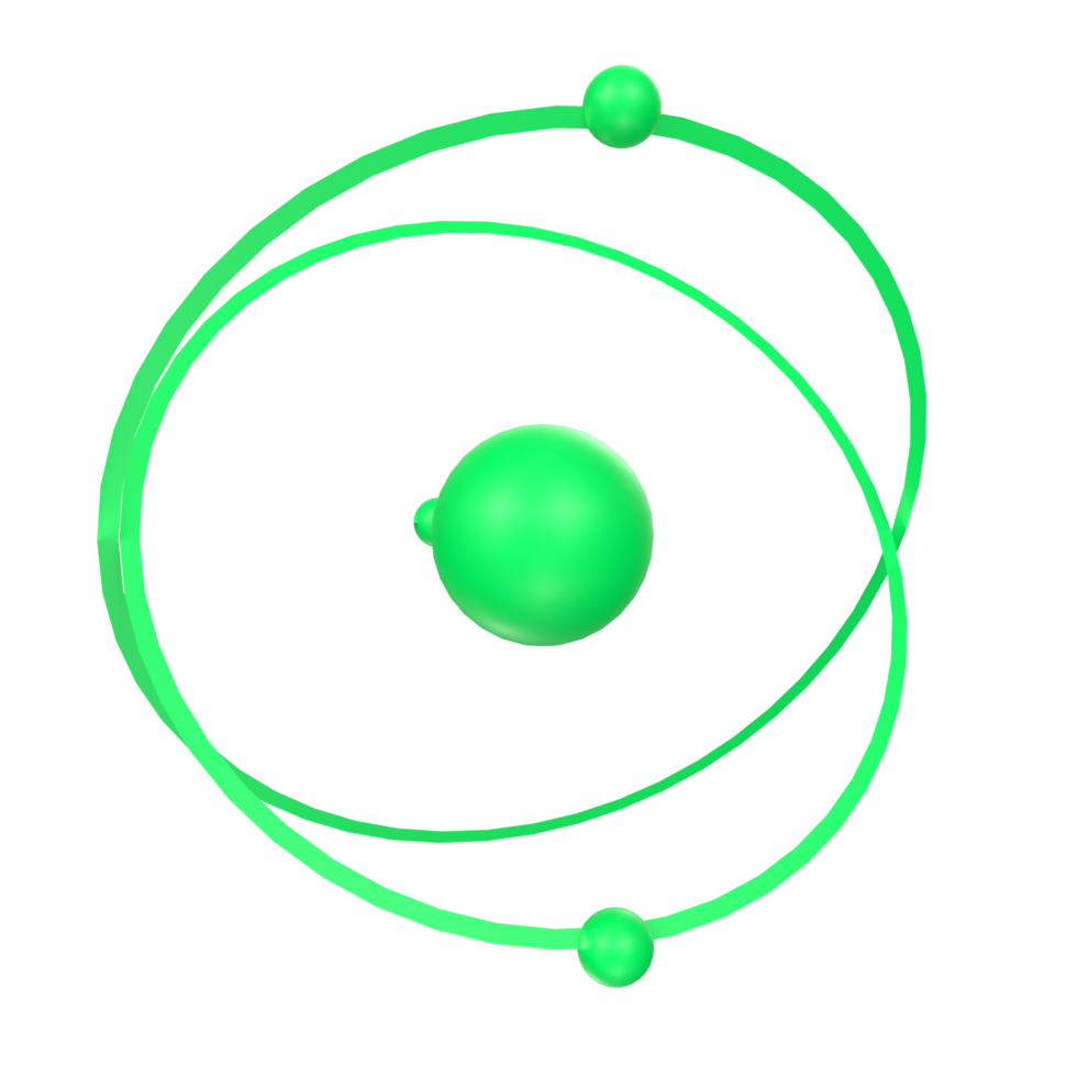 Atom isolated on transparent png