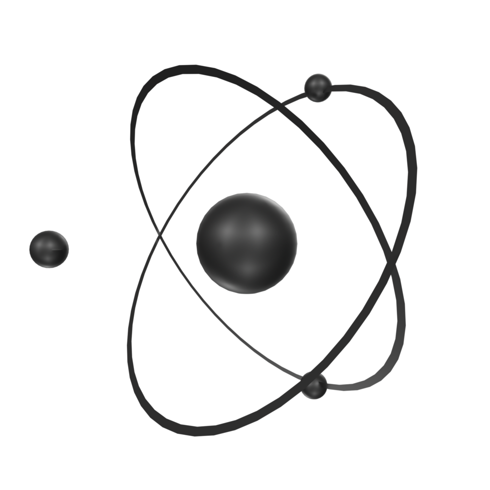 Atom isolated on transparent png