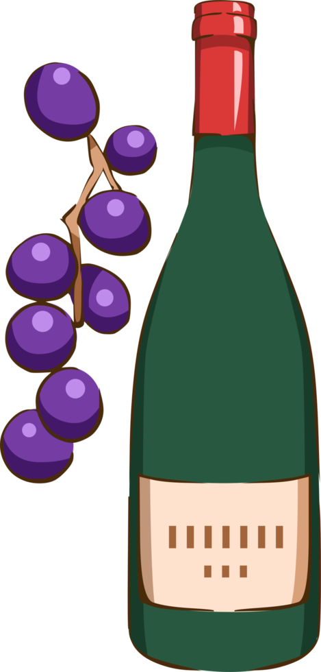 Wine png graphic clipart design