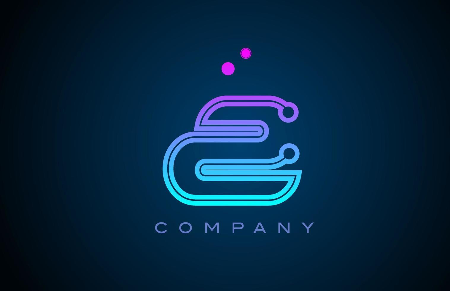 Z alphabet letter logo icon design with pink blue color and dots. Creative template for business and company vector