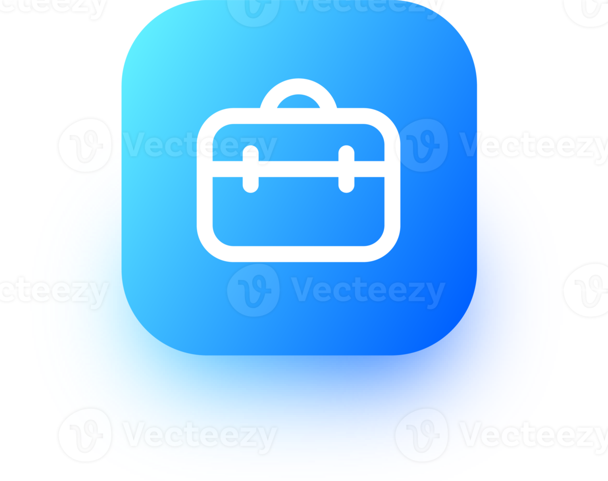 Briefcase icon in square gradient colors. Business signs illustration. png
