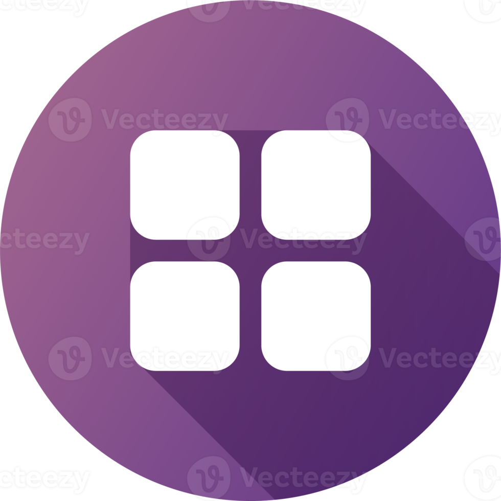 Main menu icon in flat design style. Application list signs illustration. png