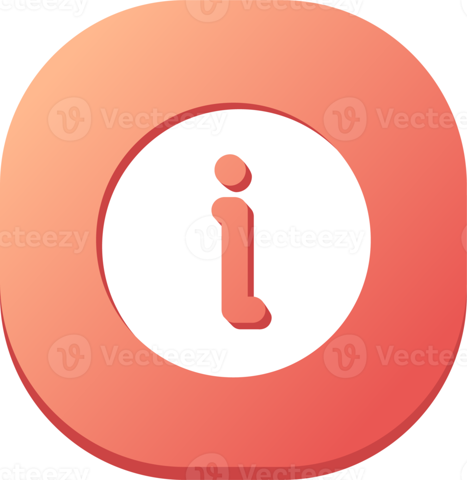 Info icon in flat design style. Information sign illustration. png