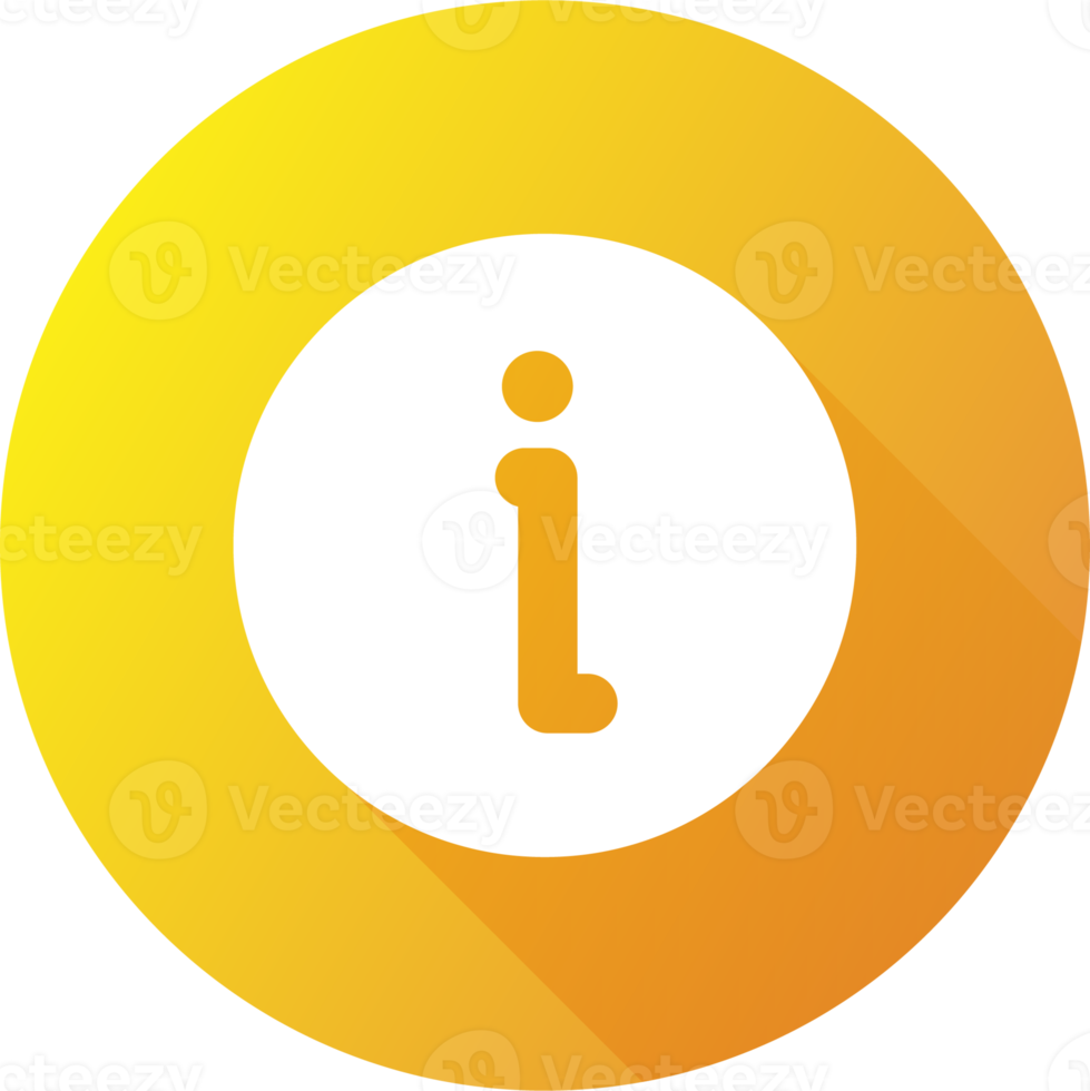 Info icon in flat design style. Information sign illustration. png