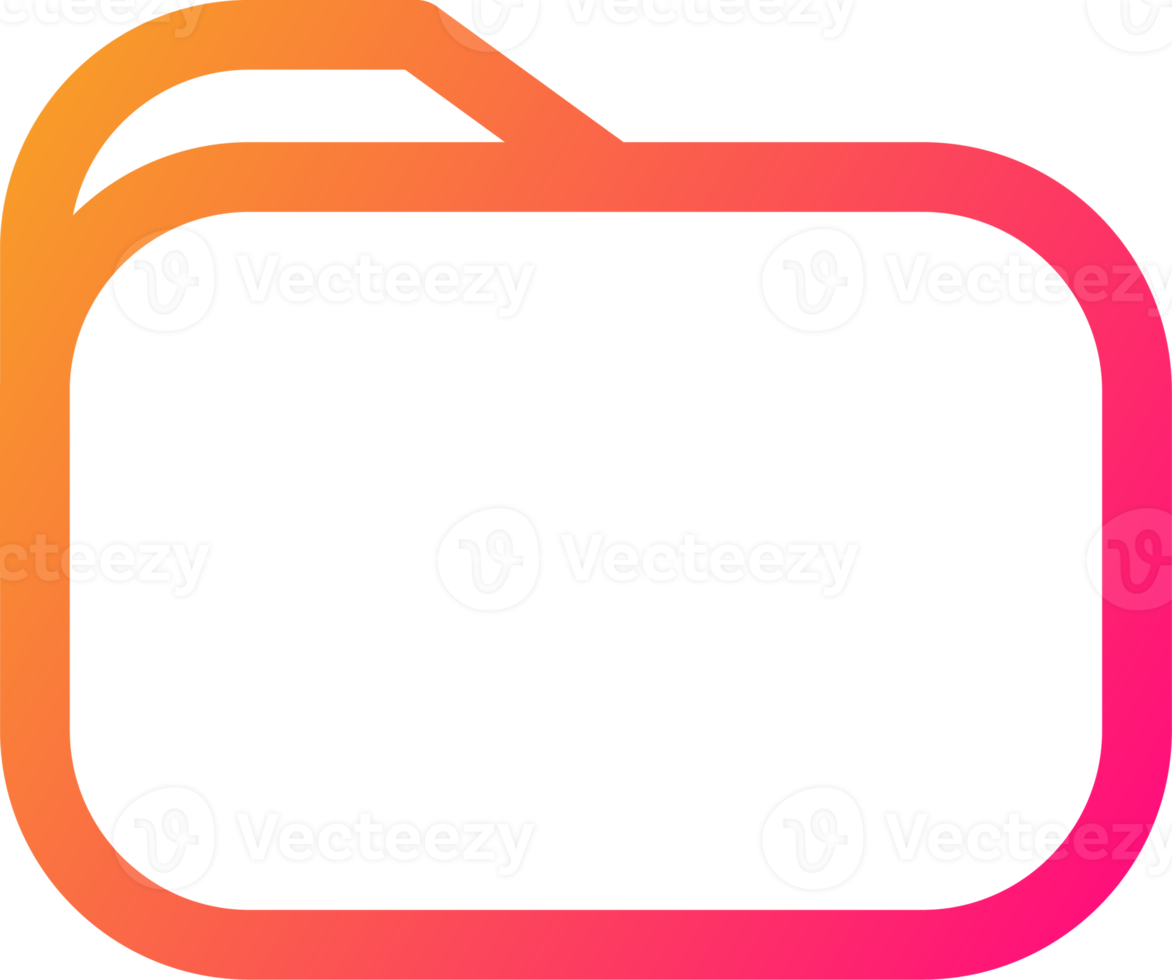 carpeta icono en degradado colores. moderno sitio web o aplicaciones interfaz. png