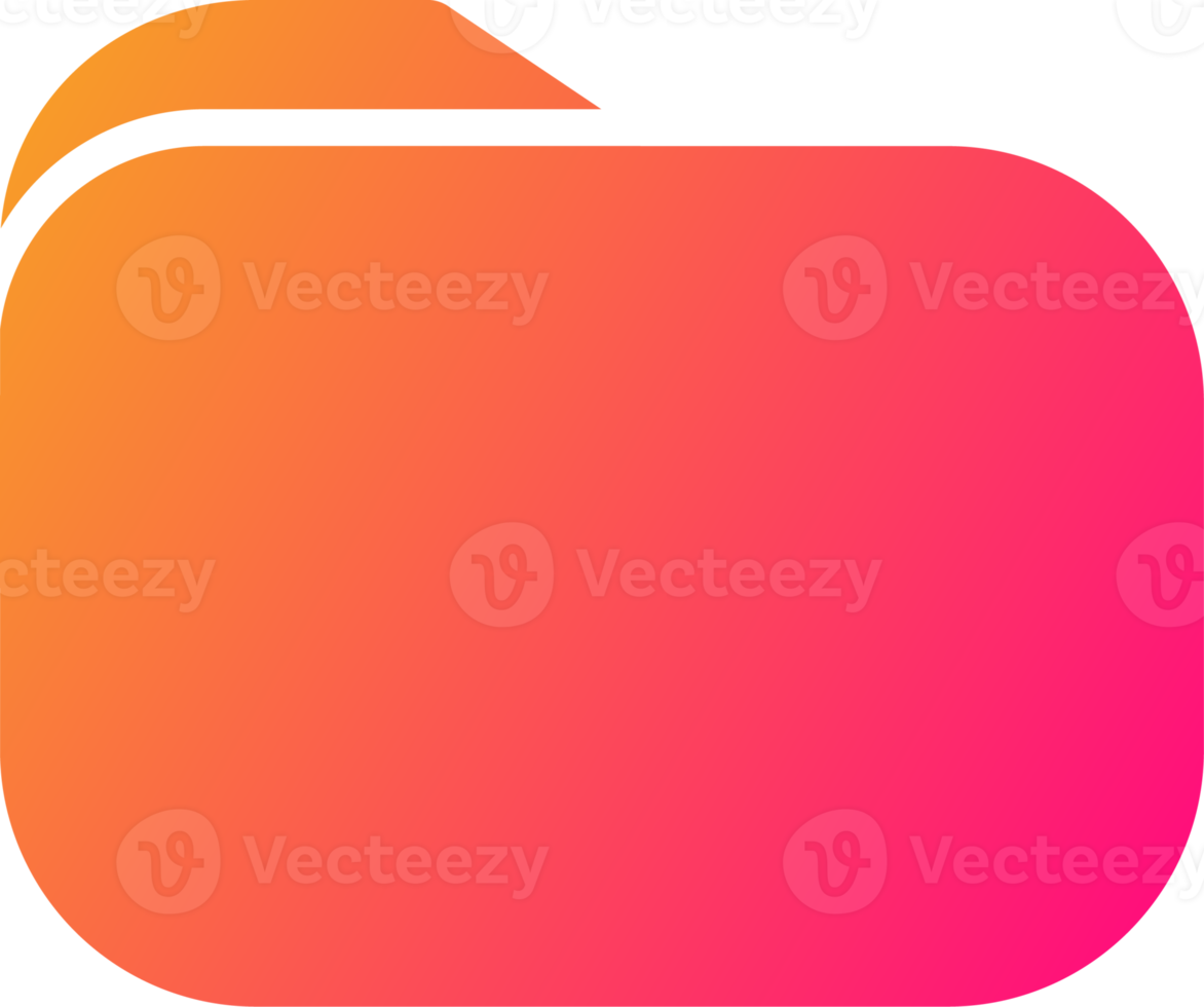 Folder icon in gradient colors. Modern website or apps interface. png