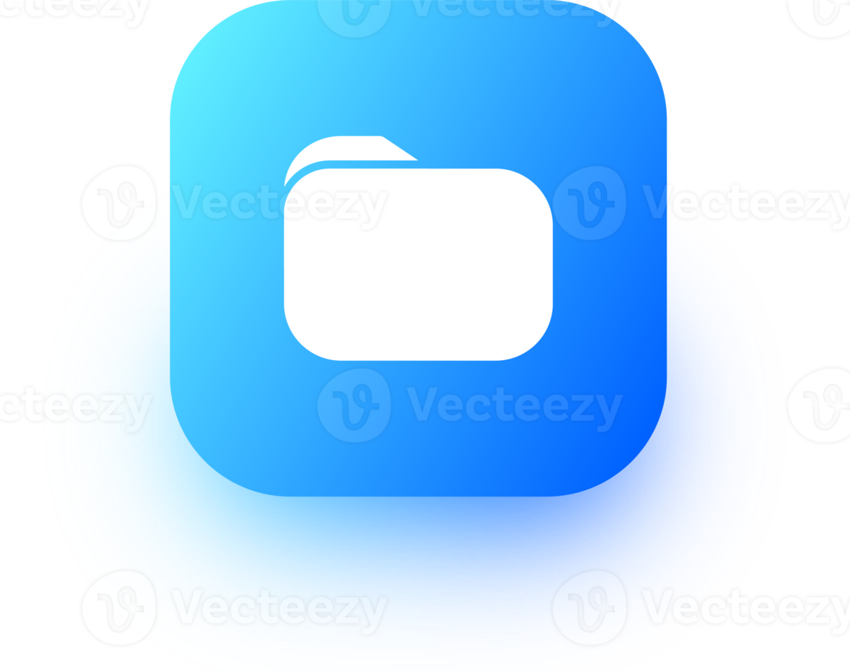 Folder icon in square gradient colors. Modern website or apps interface. png