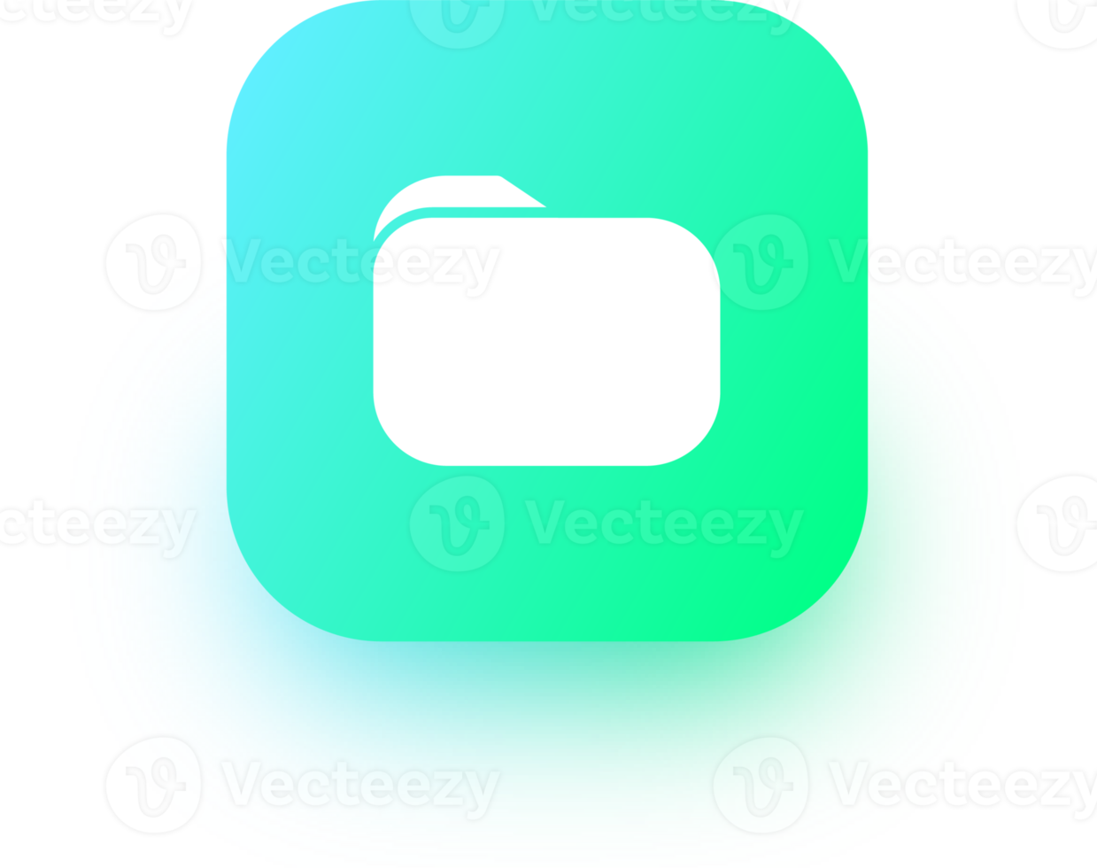 Folder icon in square gradient colors. Modern website or apps interface. png