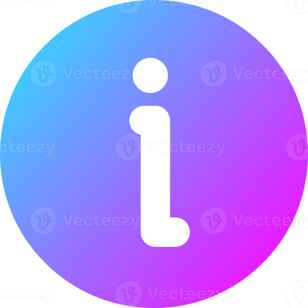 Info icon in gradient colors. Information sign illustration. png