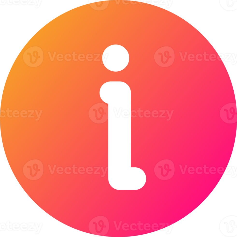 Info icon in gradient colors. Information sign illustration. png